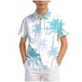 thumbnail image 5 of Ulanda Boys Hawaiian Shirts Novelty Printed Funky Short Sleeve Button Down Shirt Kids Aloha Luau Shirt 7-14T (Sky Blue, 5-6 Years), 5 of 7