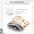 thumbnail image 4 of Honeii Squirrel Maple Leaves And Nuts patten Oven Mitts and Pot Holders Sets, Baker Oven Mitts, Mittens for Kitchen Decor, Baking Lover over Gloves Gifts, 4 of 7