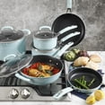 thumbnail image 3 of Kenmore Elite Andover 10-Piece Nonstick Cookware Set, Glacier Blue, 3 of 9