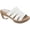 White/Woven, variant on White Mountain Womens Valora Faux Leather Slip On Platform Sandals