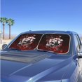 thumbnail image 2 of Jeiento Skeleton Flower Car Windshield Sun Shade Funny Auto Vehicle Shield Reflector Blocking Screen Cover Easy to Install Reflect UV Sun and Heat for Car Truck SUV, 2 of 7