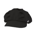 thumbnail image 4 of Boina para mujer, gorra de golf, color liso, elegante, ajustable, gorra de taxista, gorra de pintor Negro, 4 of 9