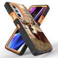 thumbnail image 3 of For Morotola Moto Edge Plus 2022 Edge X30 Phone Heavy Duty Rugged Shockproof Case With 360 Swivel Kicktand Holster Belt Clip And Built in Screen Protector Cover Case - Deer, 3 of 8