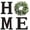 Black, variant on Wooden Household Signboard with Artificial Wreath, Farmhouse Wall Decor "HOME" Sign with Wreath as Letter O, Rustic for Indoor Outdoor Porch Entryway, Coffee, By Harlik