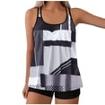 thumbnail image 2 of Warop Women's Tankini Swimsuit Set, Printed Halter with Wide Straps, for Beach Swimming and Vacation, 2 of 5