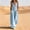 Light Blue, variant on Women's Fashion Casual Solid Color Deep V Halter Neck Sleeveless Jumpsuit Ruched Detail Pockets Long Pants One Piece Blue XL(XL)