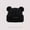 black, variant on Fluffy Bear Ear Knit Beanie, Cute Winter Hat for Women with Leather Patch,one size fits all,gray