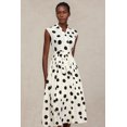 thumbnail image 2 of Vestido Bellabarnetten Slaia con estampado de lunares y solapa sin mangas, 2 of 6