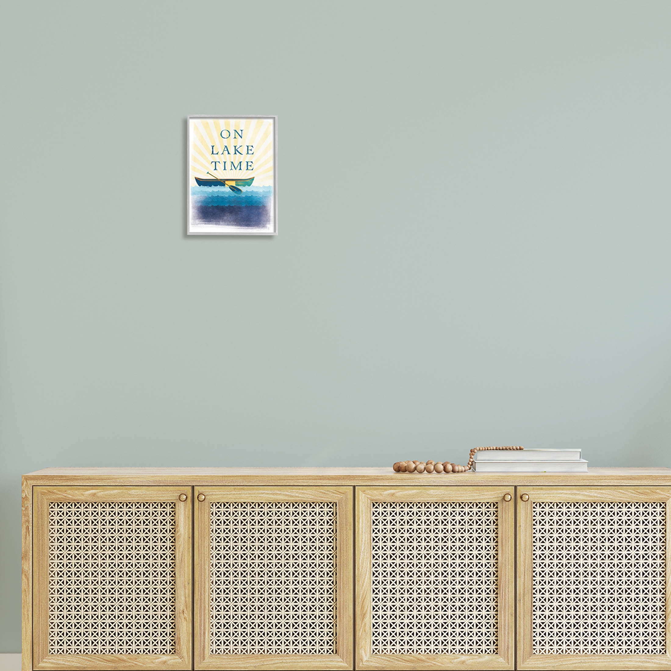 Stupell Industries On Lake Time Relaxing Sun Rays Graphic Art Gray Framed Art Print Wall Art, Design by JJ Design House LLC
