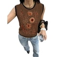thumbnail image 2 of Women'S Sleeveless Sweater Horse Jacquard Sweaters Pullover Tank Tops Knit Vest Trendy Clothing -357 M, 2 of 3