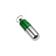 thumbnail image 1 of Wosthever Caja de píldoras de aluminio a prueba de agua, estuche para botellas, soporte para medicamentos, caja contenedora, caja portátil para Escalada plata+verde, 1 of 6