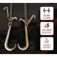 thumbnail image 3 of Mytee Products 5/16"x3' Leg Grade 70 V-Chain Bridle Tow w/ 15" Large Shank J Hook, T-J Hook & Grab Hooks for Towing - 4700 LBS WLL Tow Truck Chain Accessories for Flatbed Trailer Wrecker Recovery, 3 of 12