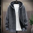thumbnail image 2 of MuZeFu Winter Coats for Men 3x Men's Fashion Casual Solid Color Zipper Pockets Long Sleeve Hooded Casual Outwear Coat, 2 of 4