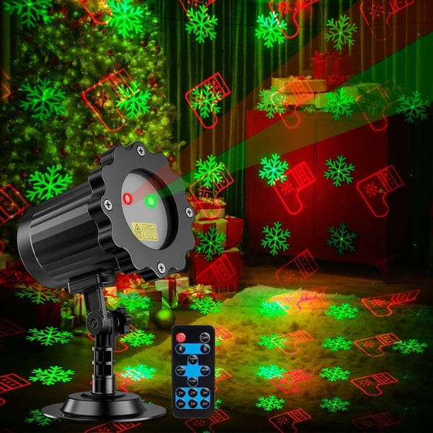 Proyector De Luces Navideas Para Exteriores, Lser, Plstico, Control Remoto, Mueco De Nieve Y Pap Noel, Para Decoracin De Pared De Jardn, Patio Nevado, Fiestas Al Aire Libre, Paquete, UKHBMC