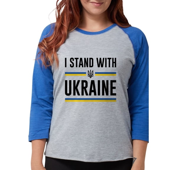 CafePress - I Stand With Ukraine - Womens Baseball Tee
