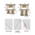 thumbnail image 5 of Fall Pumpkin Swag Kitchen Curtains Sets for Windows 24 Inch Length, Thanksgiving Maple Leaf Plant Fruit Plaid Short Window Curtain Panels Swags Valances and Tiers 3 Piece Set for Cafe/Dining Room, 5 of 5