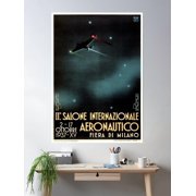 Milan International Aeronautics Meet 1937 Advertisement Vintage Airplane Poster Wall Art Modern Wall Decor For Living Room Bedroom Art