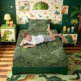 thumbnail image 5 of meiyoeat Green Skeleton Dinosaur Twin Sheets for Boys, Camouflage Bone Bedding, Olive, 3pcs, 1 Flat Sheet, 1 Fitted Sheet and 1 Pillowcase, 5 of 6