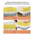 thumbnail image 6 of Gradient Color Bed Skirt Yellow to White Greyish Bed Skirts California King Size 16 Inch Drop, Wrap Around Dust Ruffle&nbsp;Bedskirt with Adjustable Elastic Belt for Queen Size Beds, 6 of 7
