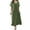Army Green, variant on Maxi Dress for Women Summer Cotton Linen Dress Casual Loose Elegant Long Dress Short Sleeve Beach Dresses with Pockets