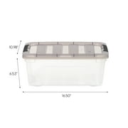 IRIS 13 Qt. Plastic Storage Bins with Lids, Stackable Storage Containers, Totes, 8 Pack