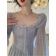 thumbnail image 4 of Vestidos Midi de fiesta de noche de princesa francesa elegante para mujer, Vestidos ajustados de manga larga, ropa Coreana de primavera y otoño, 4 of 4