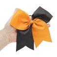 thumbnail image 4 of Unique Bargains 1 Pc Hair Elastics Fashion Two-Color Bow Hair Ties for Women Black Orange, 4 of 5