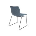 thumbnail image 3 of Halo Stacking Chair in Navy Blue Faux Leather with Black Base 2 Pack, 3 of 6
