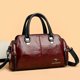 thumbnail image 5 of Bolso bandolera de hombro con diseño de contraste de colores, estilo retro, sencillo, de cuero suave y gran capacidad, de PU., 5 of 5