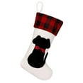 thumbnail image 2 of 1pc Christmas Stockings,Dog Christmas Stockings,17" Big Xmas Stockings with Dog Silhouette, Classic Buffalo Plaid Stocking for Pet Xmas Holiday Party Decor, 2 of 5