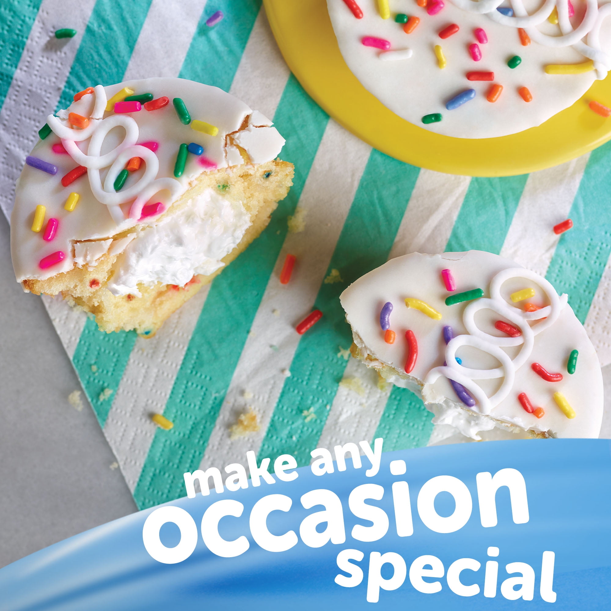 HOSTESS Birthday Cupcakes, Frosted Cupcakes, Individually Wrapped, Creamy Center, 8 Count , 13.1 oz