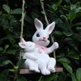 thumbnail image 6 of Handcrafted Resin Easter Rabbit Swing Decoration – Mother Rabbit with Baby Rabbits Hanging Pendant, Indoor Home Garden Easter Ornament, 6 of 8