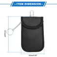thumbnail image 6 of Unique Bargains 2 Pcs, Car Faraday Pouch, RFID Signal Blocking Bags Carbon Fiber Black with Hook, 6 of 6