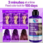 Purple color fixing shampoo, suitable for dyeing and white/blonde hair, moisturizing, unisex, hair care, color fixing, elegant packaging, rich in lavender extract