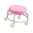 thumbnail image 3 of Taburete con ruedas Reposapiés Ruedas giratorias universales Taburete con ruedas giratorio de 360 grados Taburete con ruedas de baja altura Peluquería rosa Soledad Asiento rodante bajo, 3 of 10