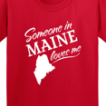 thumbnail image 4 of Inktastic Someone in Maine Loves Me Youth T-Shirt, 4 of 5
