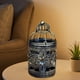 thumbnail image 4 of Portavelas pequeño de metal colgante con forma de jaula de pájaro, farol de vela, candelabro hueco. Estilo C, 4 of 7