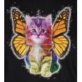 thumbnail image 4 of Old Glory Juniors Rainbow Butterfly Unicorn Kitten Short Sleeve Graphic T Shirt, 4 of 6