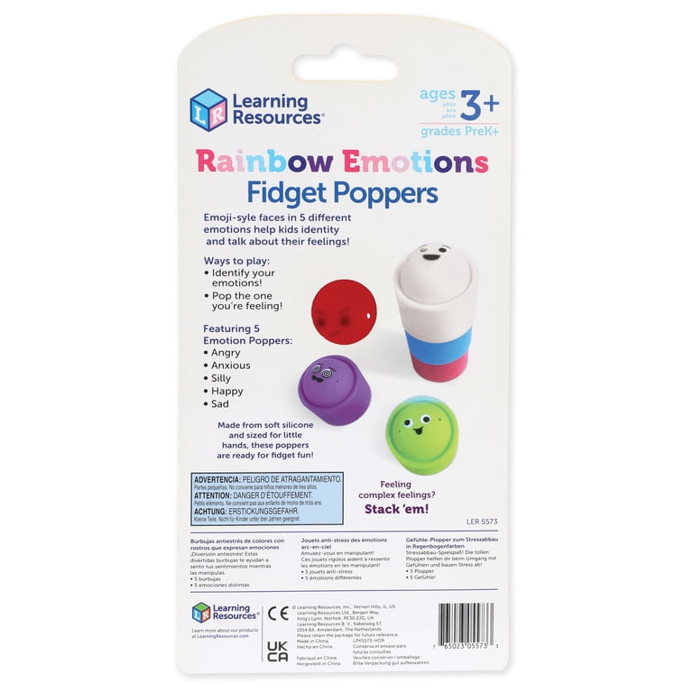 Learning Resources Rainbow Emotions Fidget Poppers, Set of 5 photo 7