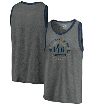 Derby Jersey - Kentucky Derby 146 Fanatics Branded Full Color Logo Tri-Blend Tank Top - Heather Gray