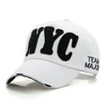 thumbnail image 3 of Riforla NYC Letter Baseball Cap for Men and Women Spring Summer Sports Hat Casual Sun Adjustable Dad Hat Mens Womens Hats White, 3 of 3