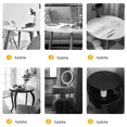 thumbnail image 2 of Hweilai Nappe Ronde en Vinyle Dentelle Imperméable en PVC Plastique Essuyable Anti-Déversement Peva Résistante aux Taches Nappe en Toile Cirée pour Table de Cartes, 2 of 5