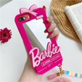 thumbnail image 2 of Funda protectora de silicona con dibujos animados para iPhone 11 con espejo Barbie tridimensional para teléfono Apple, 2 of 6
