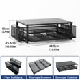 thumbnail image 3 of DALTACK Computer Monitor Height-increasing Stand | Iron Desk Manager with Drawers for Office Desktop Storage and Stationery Organization, 3 of 5