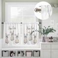 thumbnail image 5 of Kitchen Window Curtains Valance and Tier Set, Easter Flower Rabbit Rod Pocket Tier Curtain Valance Set, Cartoon Bow Floral Bunny Light Filtering Cafe Curtains for Bedroom Living Room, 5 of 9