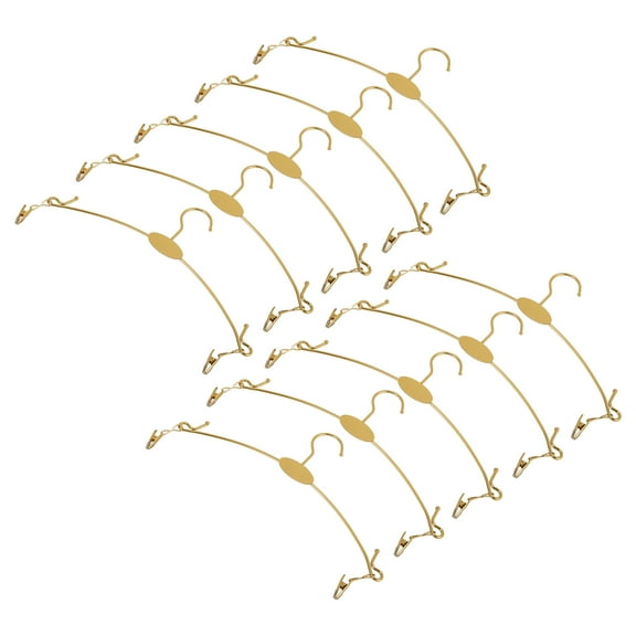 TOYMYTOY 10PCS Anti-slip Clothes Drying Hanger Golden Thickened Design for Women Indoor Outdoor