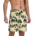 thumbnail image 2 of Balery Camping Caravan 1 Pantalones cortos de pijama de punto de algodón para hombre con cinturilla y bolsillos-XX-Large, 2 of 6