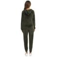 thumbnail image 5 of Uniexcosm 2 Piece Velvet Outfits for Women Pullover Lounge Set Sleepwear, 5 of 10