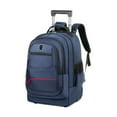 thumbnail image 2 of Mochila con ruedas, equipaje, viaje, Camping, maleta con ruedas, mochila de viaje de gran capacidad con ruedas Azul, 2 of 9