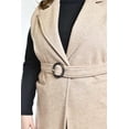 thumbnail image 4 of Chaleco largo con textura Roman Fashion Talla Extra 2056 Cafe, 4 of 6